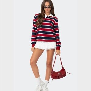 Edikted Lacey Ruffled Bloomer Skort